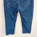 ZARA  Medium Blue Wash Raw Hem Straight Leg Jeans Size 10 Cotton Photo 5