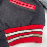 Wool Lettermen Jacket Black & Red Large Cheer Varsity Bomber Streetwear Academia Photo 9