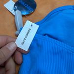 Decree  Vibrant Blue Ribbed Top Photo 3