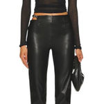 superdown  Kaitlyn Faux Leather Pant in Black X-Small New Womens Vegan Trousers Photo 0