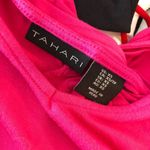 Tahari  Womens Top Twist Back Cap Sleeve V Neck Stretch Pink XS Photo 2