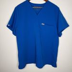 FIGS Catarina one pocket scrub top Royal Blue V neck technical collection Sz XXL Photo 6