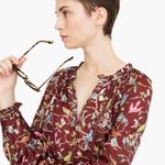 J.Crew Point Sur Ruffle-Neck Popover in Menagerie Print Size S Photo 5