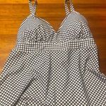 Kona Sol Checkered Women's Tankini with Swim Skirt Photo 0