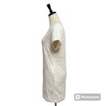 Armani Exchange Ivory Lace Lined Pullover Extended Shoulder Short Sleeve Dress 8 Photo 2