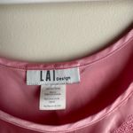 Vintage Pink Satin Sleeveless Women's Top Size Large Photo 3