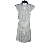 Signature 8 Women's Dress Floral Open Back Lace Lined Cap Sleeve White Medium NWT Photo 8