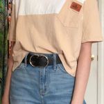 Colorblock Shirt Tan Size M Photo 0