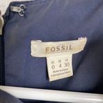 Fossil  100% silk polka dot mini dress twee girly navy size 0 Photo 2