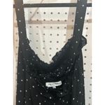 Crescent  Black Star Print Ruffle Strap Midi Dress Women's Size M Photo 6