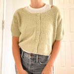 LA Hearts  Cropped Sage Green Eyelash Cardigan Photo 3