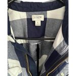J.Crew navy blue plaid long sleeve pullover size large Photo 4