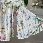 Bershka Floral Flowy Crop Top Off Shoulder Blouse XS Photo 1