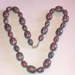 Vintage Metallic Bronze Dark Gray Beaded Boho Retro Necklace Photo 0