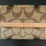 Coach NWOT  signature leather trifold coated canvas wallet w 🪙 section Photo 1