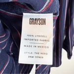 Grayson The Hero Button Up Shirt Frank‎ & Eileen Navy Blue Red Stripe Sz 2 Small Photo 8