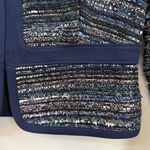 Diane Von Furstenberg  DVF Alberta Woven Tweed Jacket Blazer size 6 NWT Navy Photo 2
