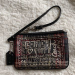 Coach  Poppy Classic Red Tartan Wristlet Photo 0