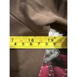 Babaton Contour V Neck Long Sleeve Fitted Crop Top In Brown. Woman's Size 2XL Brown Photo 4