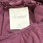 Soma Cool Nights Lace Trim Jersey Knit Midi Gown Slip Dress Size XL Cozy Luxury Photo 8