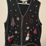 Northcrest Christmas Knit Vest White Size 3X Photo 0