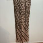 Mac Duggal  Long Sleeve Column Gown hand beaded dress in mocha size 6 style 5240 Photo 3