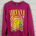 Nirvana  Hot Pink Sweatshirt size S Photo 4