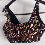 Offline By Aerie Goals Black Mutlicolor Sports Bra Small Photo 1