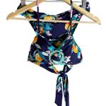 La Blanca Sunshine Navy Peach Halter Fruit Floral 2 Piece Bikini Swimsuit Set 8 Photo 3