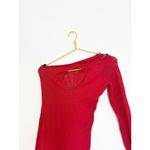 Voight by Valentina Red Widow Knit Dress Size XL One Sleeve Bodycon Emo Grunge Photo 3