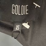 Anthropologie Goldie metallic Floral Sequin Mini Dress black mesh adjustable straps NWT XS Photo 3