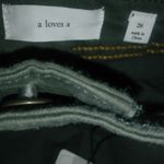 A loves A  26 High Rise Ankle Skinny Cotton Pocketed Army Green Pants Photo 5