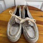 Sperry  top sided Bahama silver sequins boat shoes size 9 Photo 6