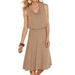 Soft Surroundings Dress Womens Large Petite Tan Kerry Cowl Neck Casual Neutral Photo 7