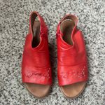 Miz Mooz  Red Leather Sandals with Stud Accents Photo 1