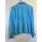 Sunny Leigh  SUPER SOFT TEAL VELVET JACKET‎ SIZE 6 Vintage Photo 4