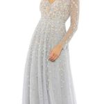 Mac Duggal NWT  9131 Long Sleeve Formal Evening Gown Size 8. $798 H Photo 0