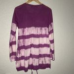 Athleta Swim Coverup Dress Embroidered Boho Half Zip Waist Tie Large Vacation Photo 4