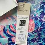 Charlie Paige Floral Summer Mini Dress Women M Blue Pink Pleated Round Neck NWT Photo 7