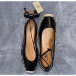 a.n.a  Black & Tan Espadrille Ballet Flats Photo 6