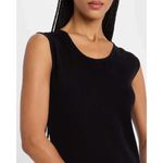 Misook Sleeveless Tank Dress Minimalist Knit Quiet Luxury Size Large Black Photo 1