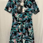 Tommy Bahama Women Golf Dress Black Green Tropical Floral Size Small Shorts NWT Photo 1