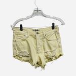 Free People Women's Loving Good Vibrations Shorts Yellow Banana Split Size 25 Photo 3