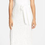 Adrianna Papell Sleeveless Lace Overlay Illusion Gown Size US/14 Photo 0