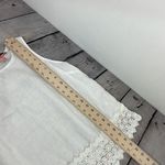 Marina Luna Linen White Crochet Trim Sleeveless Top size Medium Photo 12