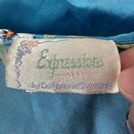 Vintage Expressions Floral Chemise Nightgown‎ Blue Purple Flowers Lingerie Large Photo 4