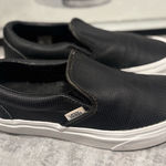 Vans Women's 6.5 Asher Perforated Leather Slip On Sneakers Black Low Shoe Photo 0