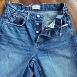 Cotton Citizen  Kate Jean Dark Wash Le Doux Button Fly Straight Jeans Photo 3