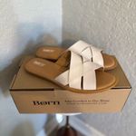 Born Ilana Leather Slide Sandal, Cushioned Padded, White Cream, Size 8,‎ NWT Photo 2