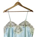 Vintage Hidden Fantasies Babydoll Nightgown Slip Dress Womens M Blue Lace Trim Size M Photo 2
